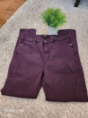 Hanna Plum High-Rise Stretch Skinny Jeans
